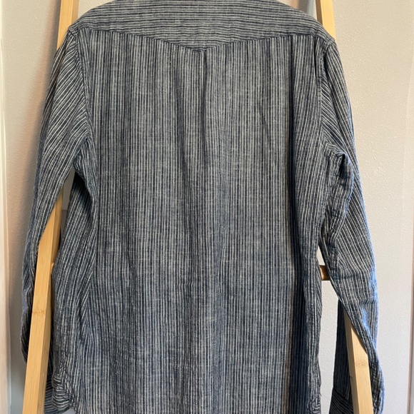 Taylor Stitch Western Shirt in Striped Hemp Chambray - Size 40 - Picture 3 of 8